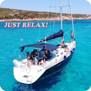 Da Palau: Escursione di una giornata in Barca a Vela nell'Arcipelago di La Maddalena, con pranzo