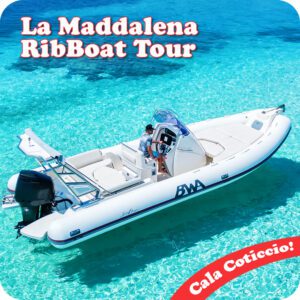 Da Palau: Escursione in Maxi Gommone di 7 ore tra l'isola di Caprera e le isole minori di La Maddalena!