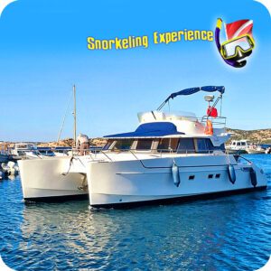 Da Palau: Tour di una giornata in Catamarano con attività di Snorkeling nelle isole di La Maddalena