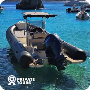 Da Palau: Escursione privata di un giorno in Gommone nell'Arcipelago di La Maddalena