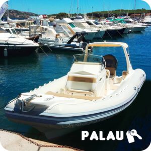 PALAU: GOMMONE LOMAC A NOLEGGIO - 8MT - 250CV - CON PATENTE NAUTICA