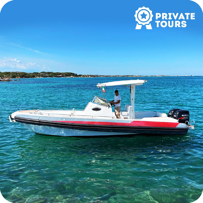 Da Palau: Tour privato in Gommone nell'Arcipelago di La Maddalena, ideale per piccoli gruppi di amici!